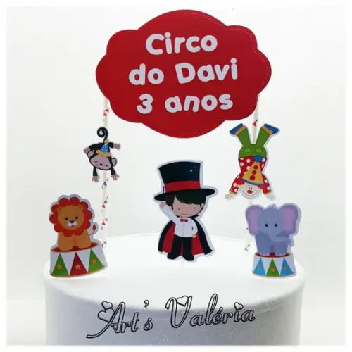 Topo de Bolo Circo