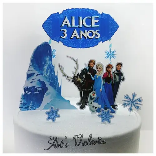 Topo de Bolo Frozen