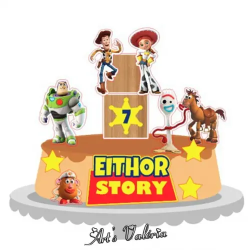 Topo de Bolo Toy Story