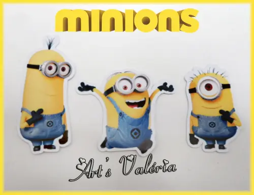Apliques Minions - Capote com o Trio