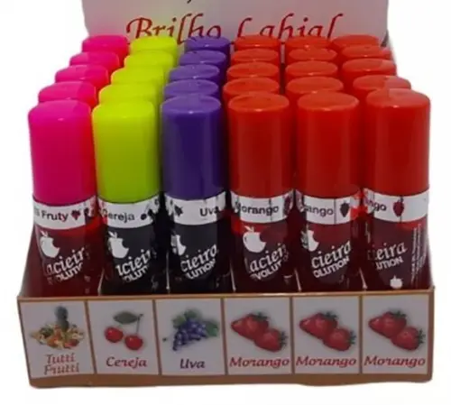 Brilho Labial Personalizado - Cor da Tampa Variada.