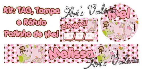 Kit Adesivos para Potinho de Mel - 40ml