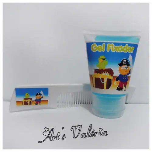 Kit Gel Fixador com Pente Personalizado