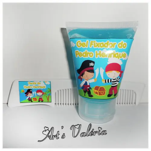 Kit Gel Fixador com Pente Personalizado