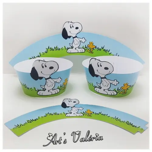 Wrappers Saia para Cupcake do Snoppy
