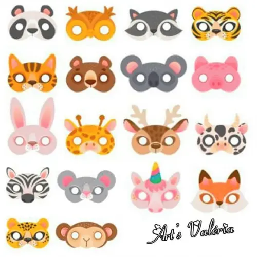 Máscara Animal Safari - Valor Unitário