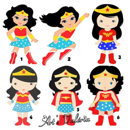 Mini Tubete com Aplique Mulher Maravilha Cute