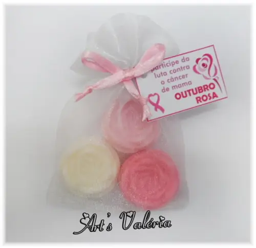 Sachet Com Sabonetes Outubro Rosa