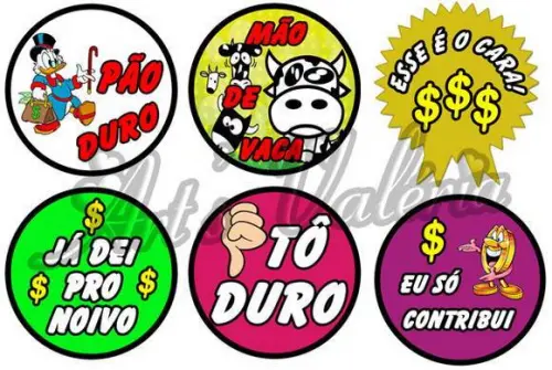 Adesivo Divertido p/ Casamento - Preço Unitário