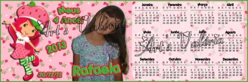 Calendário Marca Página c/ Ímã - 15x5cm
