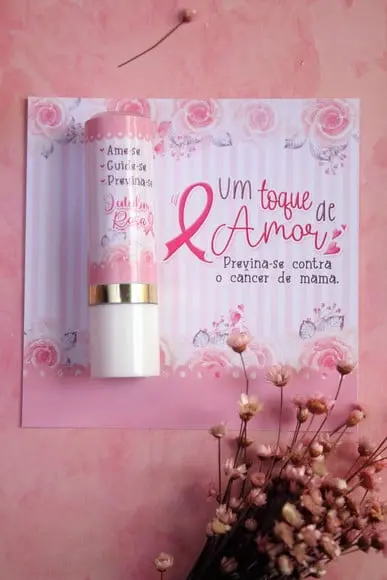 Cartão com Manteiga de Cacau Outubro Rosa