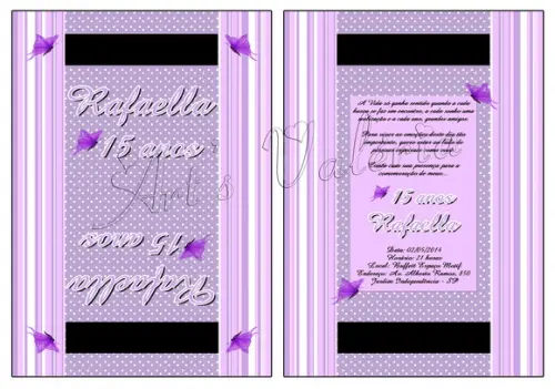 Convite Bolsa - 20x29cm aberto