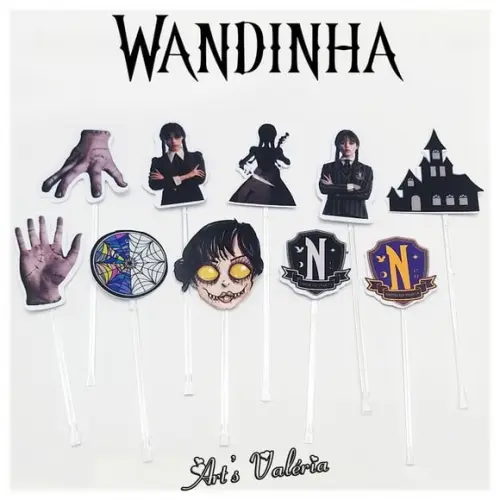 Topper Wandinha Addams - Wednesday - Valor Unitário