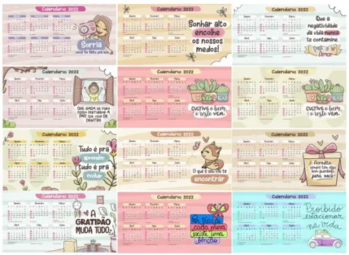 Calendário de Mesa Motivacional