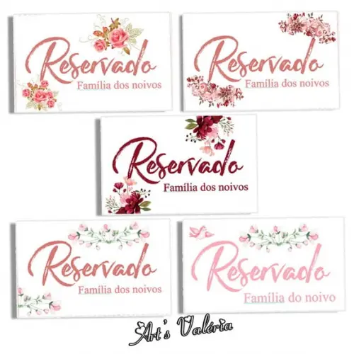 Plaquinha de Mesa Reservado