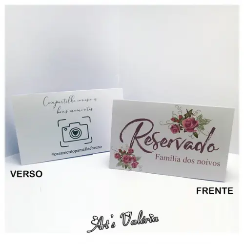 Plaquinha de Mesa Reservado