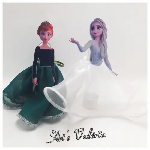Tubete Frozen 2 Com Saia Organza Cristal - Valor Unitário