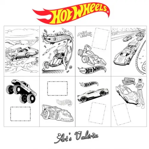 Álbum de Figurinhas Hot Wheels - 10x15cm