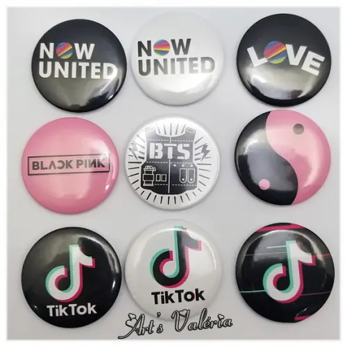 Bóton Black Pink - 4,5cm