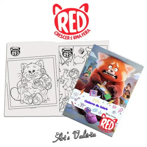 Caderno de Colorir Red: Crescer É Uma Fera - 10x15cm