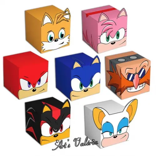 Caixa Cubo Turma Do Sonic