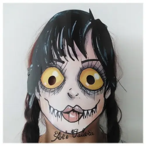 Máscara Wandinha Addams - Wednesday