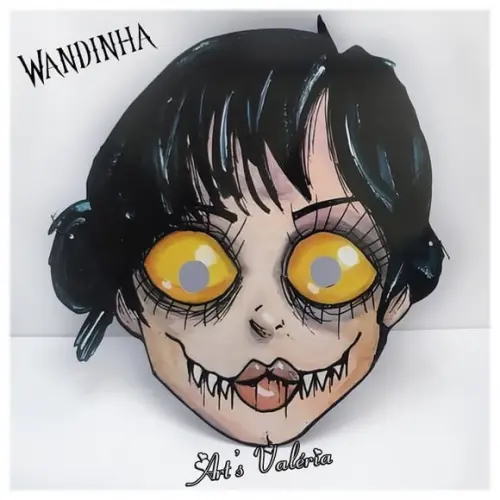 Máscara Wandinha Addams - Wednesday
