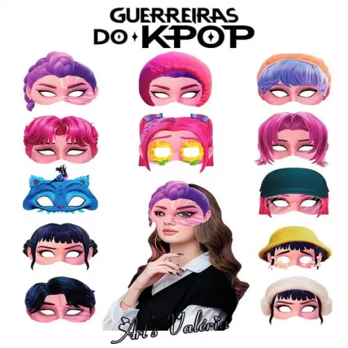 Máscaras Huntrix Guerreiras do K-pop - Valor Unitário