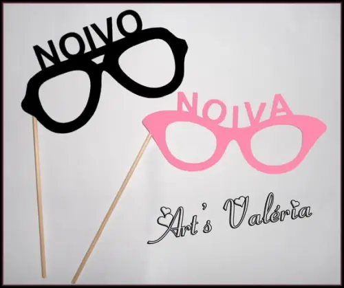 Plaquinha de Óculos com Nomes- Cada