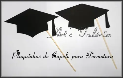 Plaquinhas de Capelo para Formatura