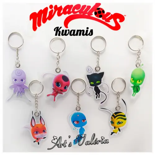 Chaveiro Kwamis Miraculous - Valor Unitário