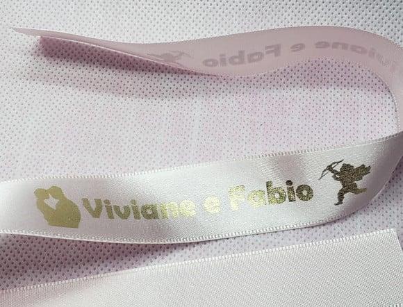 10 Fitinhas Personalizadas Estampa Dourada ou Prata 22mm