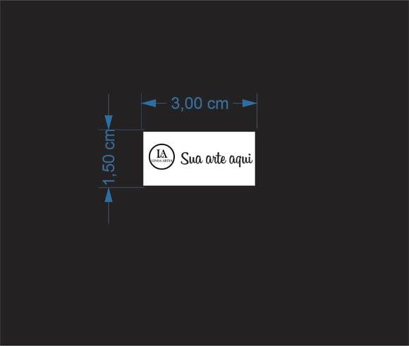 100 Adesivos Personalizados 1,5 x 3cm