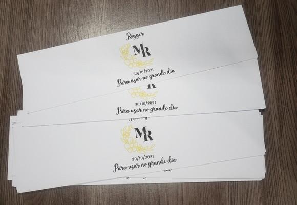 10 Tags Papel Vergê para Gravata