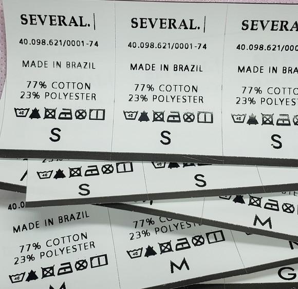 100 Etiquetas de Composição Nylon Resina