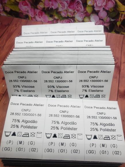 100 Etiquetas de Composição Nylon Resina