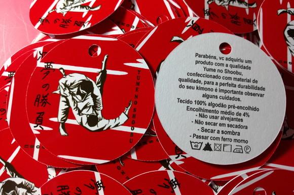 100 Tags em papel Fotográfico c/ furo 5x5 cm