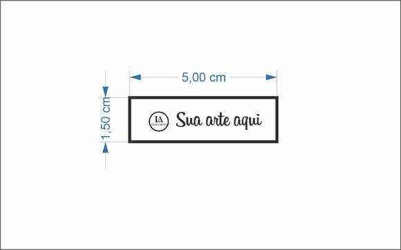 115 Etiquetas Adesivas Transparente Personalizadas 1,5 x 5cm