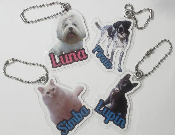 20 Chaveiros Personalizados Plastificado Recorte Especial