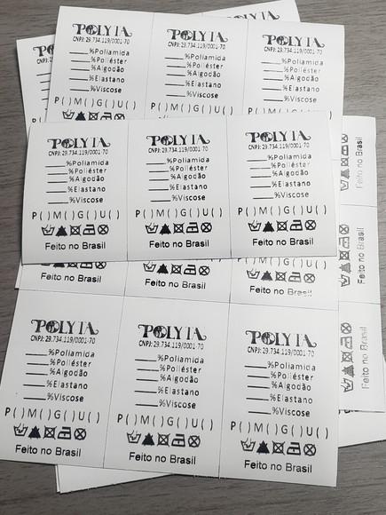 200 Etiquetas de Composição Nylon Resina