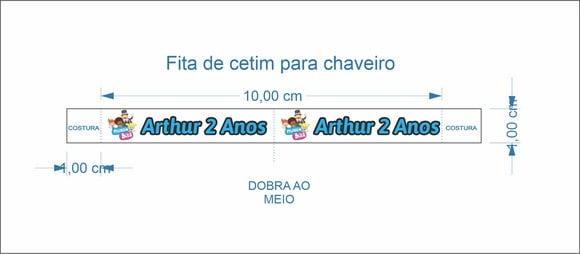 30 Fitinhas de Cetim Personalizadas 1cm x 10 cm