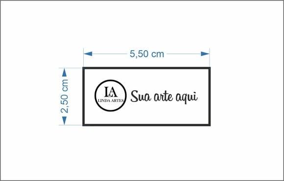 40 Adesivos Personalizados 5,5x2,5 cm