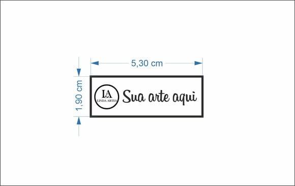 50 Adesivos Personalizados 5,3x1,9cm