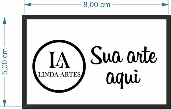 50 Adesivos Personalizados 8x5cm