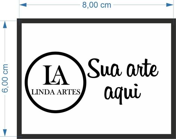 50 Adesivos Personalizados 8x6 cm