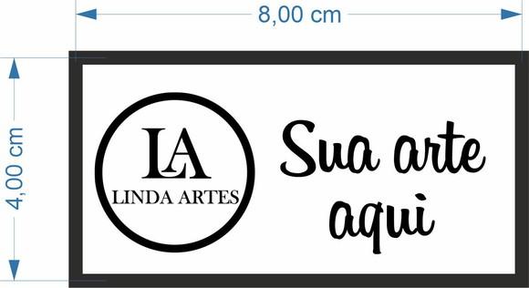 50 Adesivos Personalizados 8x4cm