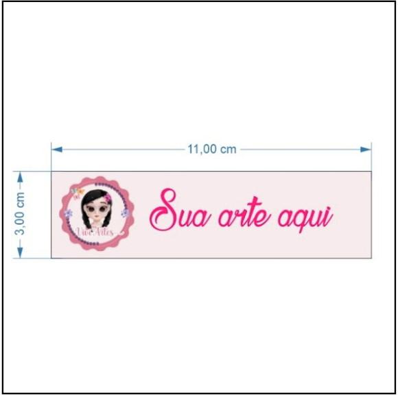 50 Etiquetas Adesivas Personalizadas 11x3 cm