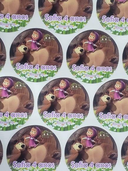50 Etiquetas Adesivas Personalizadas 3 cm