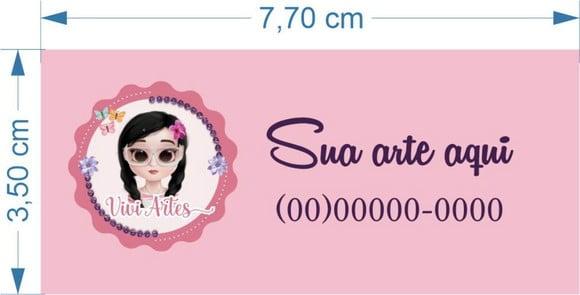 50 Etiquetas Adesivas Personalizadas 3,5cm X7,7cm