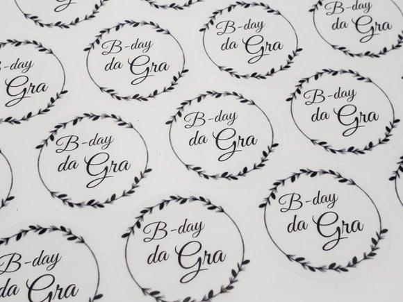 50 Etiquetas Adesivas Personalizadas 5 cm